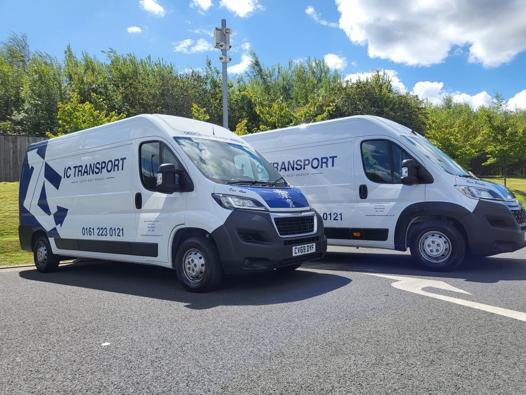 IC Transport North West vans for same-day courier and transport services